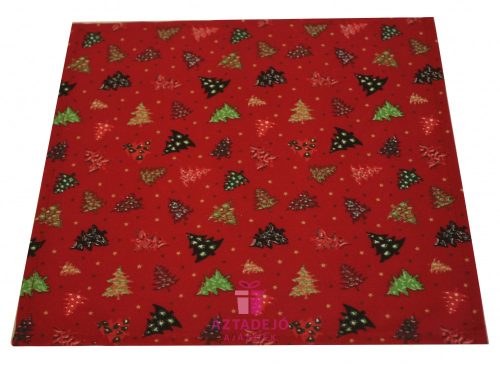Karácsonyi szalvéta textil 1 db 25x25 cm piros