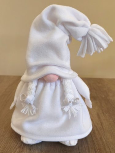 Aztadejó Manó, Orrmanó 30 cm fehér ruhás lány manó