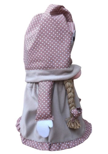 Aztadejó Kávé manó, Orrmanó 30 cm barna szoknyás lány manó