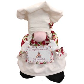   Aztadejó Manó Orrmanó 26 cm szakács lány manó meggyes kötényben