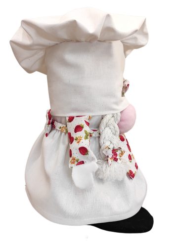 Aztadejó Manó Orrmanó 26 cm szakács lány manó epres kötényben