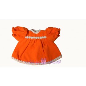 Narancssárga kordbársony babaruha