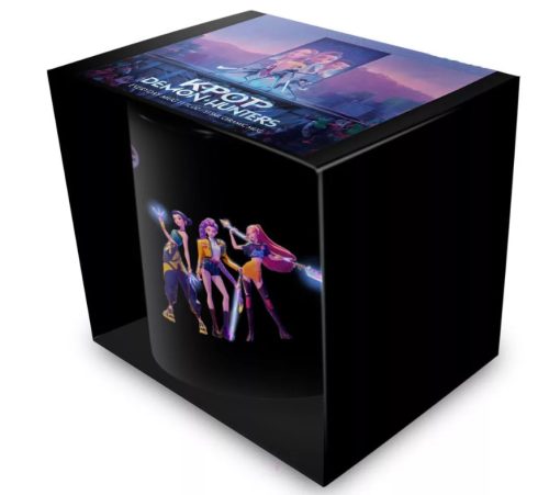 K-pop Demon Hunters / K-pop Démonvadászok bögre 315 ml – fekete, díszdobozban
