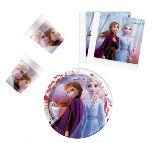 Disney Frozen Leaf, Jégvarázs party szett 36 db-os 23 cm-es tányérral