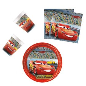   Disney Cars 3, Verdák party szett 36 db-os 23 cm-es tányérral