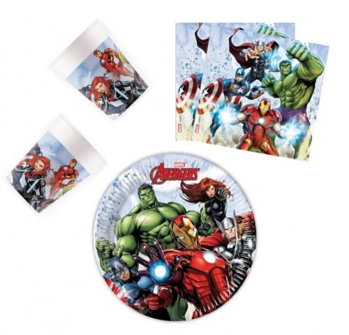 Avengers Infinity Stones, Bosszúállók party szett 36 db-os 20 cm-es tányérral
