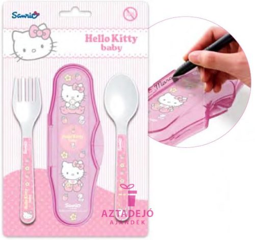 Baba utazó evőeszköz készlet Hello Kitty