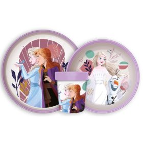   Disney Jégvarázs Journey csúszásmentes étkészlet, micro műanyag szett