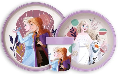 Disney Jégvarázs Journey csúszásmentes étkészlet, micro műanyag szett
