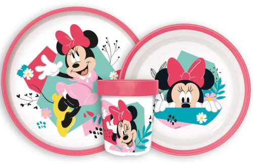 Disney Minnie Being More csúszásmentes étkészlet, micro műanyag szett