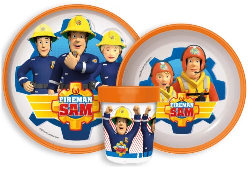 Sam a tűzoltó Rescue Mission csúszásmentes étkészlet, micro műanyag szett
