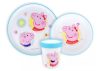 Peppa malac Core csúszásmentes étkészlet, micro műanyag szett