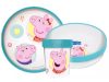 Peppa malac Core csúszásmentes étkészlet, micro műanyag szett
