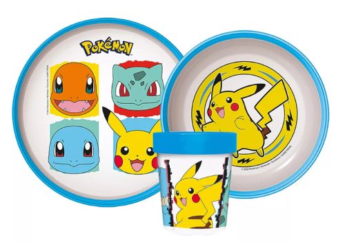 Pokémon csúszásmentes étkészlet, micro műanyag szett