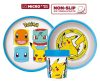 Pokémon csúszásmentes étkészlet, micro műanyag szett