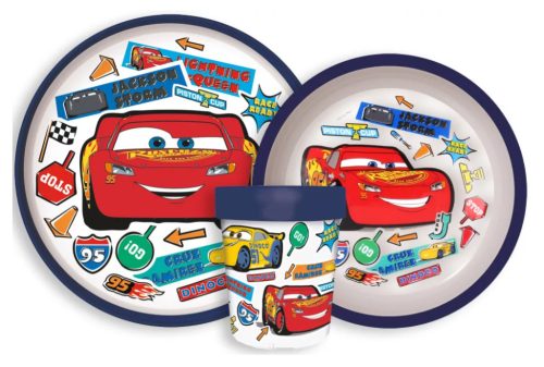 Disney Verdák Stickers Go csúszásmentes étkészlet, micro műanyag szett