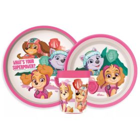   Mancs Őrjárat Superpowers csúszásmentes étkészlet, micro műanyag szett