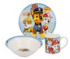 Mancs Őrjárat Boy Icons porcelán étkészlet Díszdobozban