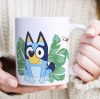 Bluey Leaves porcelán bögre 235 ml (8 oz) Díszdobozban