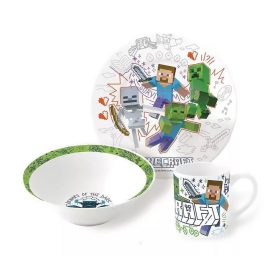 Minecraft Explore More porcelán étkészlet Díszdobozban