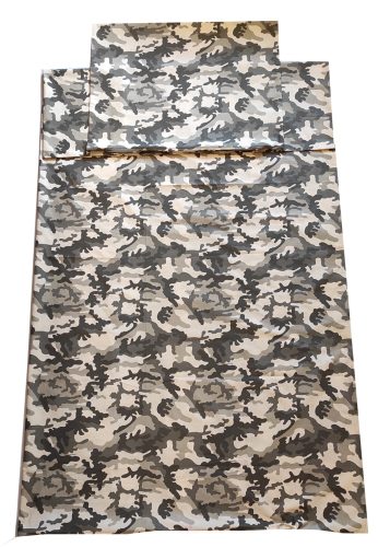 Terepmintás álcamintás ágyneműhuzat hátizsákkal 140x200 cm 60x70 cm