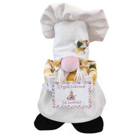   Aztadejó Manó Orrmanó 26 cm szakács lány manó citromos kötényben