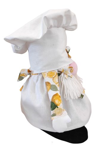 Aztadejó Manó Orrmanó 26 cm szakács lány manó citromos kötényben