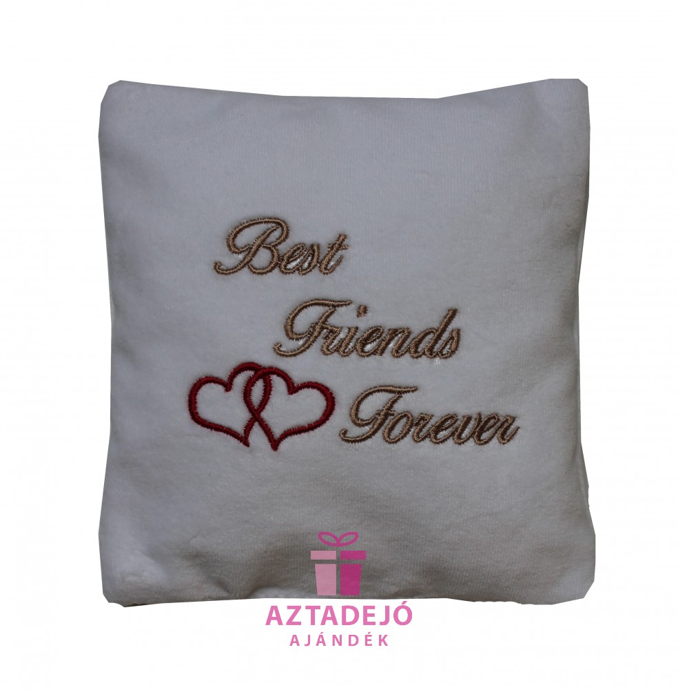 BFF csuklópárna fehér 17x17 cm barna piros felirat BFF csuklópárna fehér 17x17 cm barna piros felirat